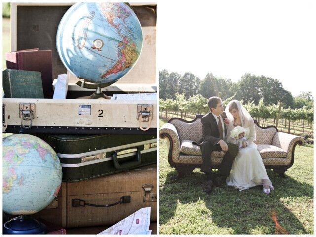 old world travel wedding shoot