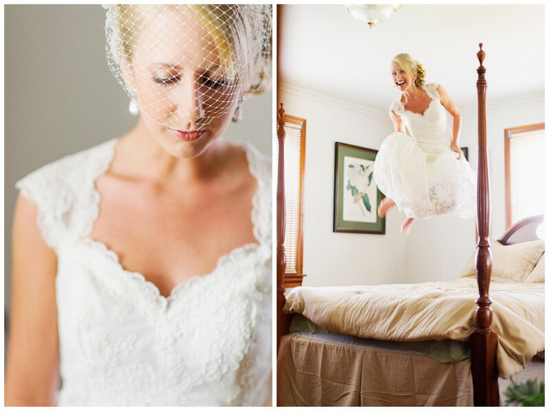 a happy bride | handmade North Carolina wedding | Nathan Abplanalp Photography