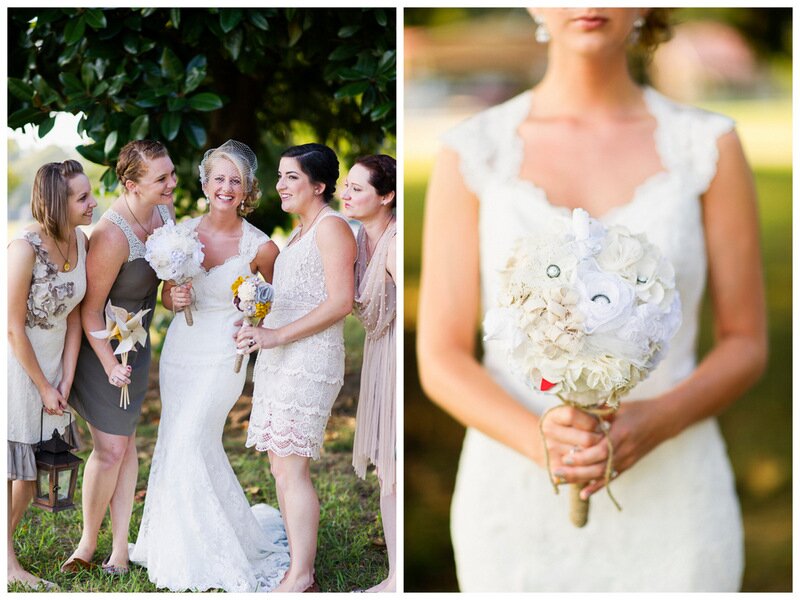 bride & bridesmaids | handmade North Carolina wedding | Nathan Abplanalp Photography