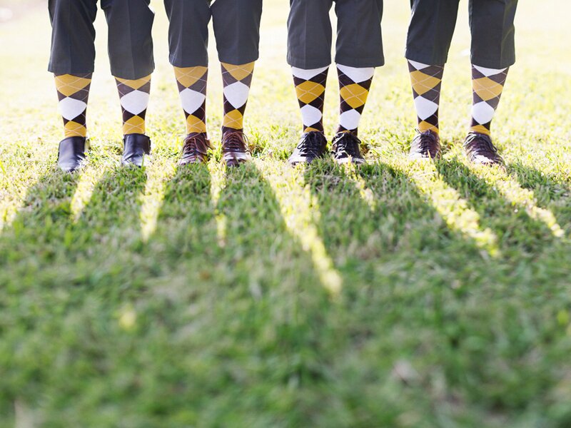 groomsmen in argyle socks | handmade North Carolina wedding | Nathan Abplanalp Photography