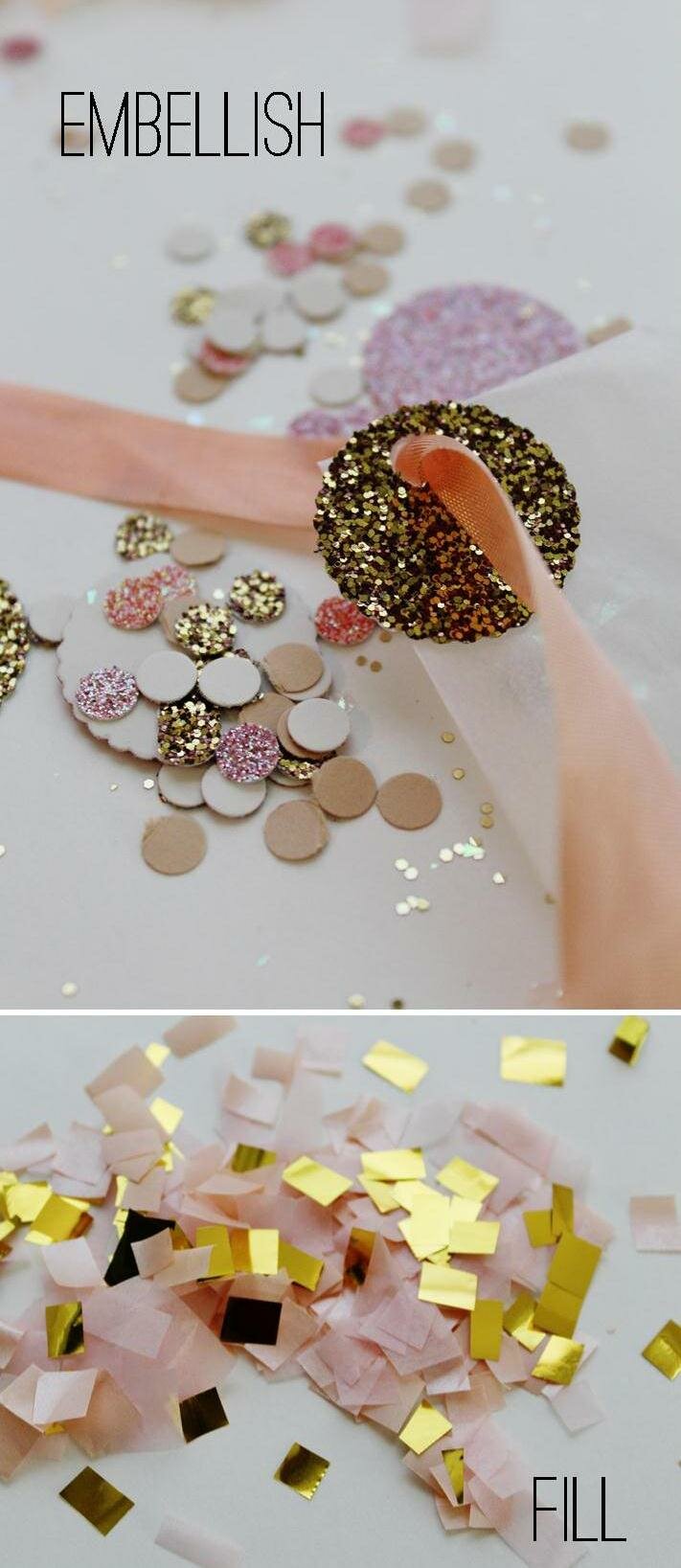 wedding favor confetti bag DIY