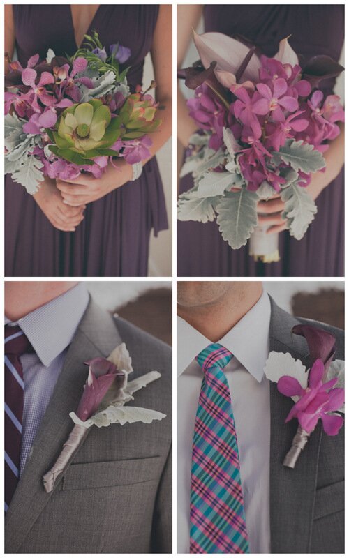 purple florals in this modern wedding inspiration shoot | roey mizrahi events and amber gress photography