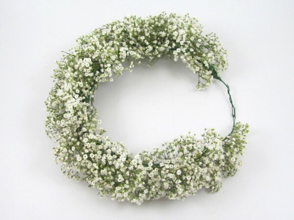 Baby's Breath Floral Crown headpiece DIY tutorial by BloomsByTheBox on Oh Lovely Day