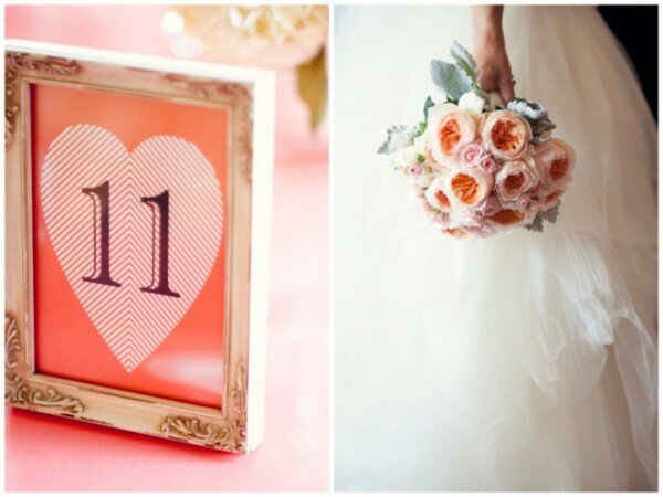 coral anthropologie-inspired wedding by sun and sparrow