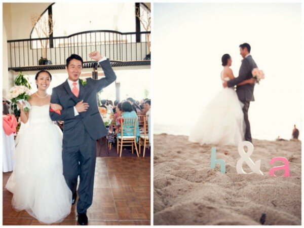 coral anthropologie-inspired wedding by sun and sparrow