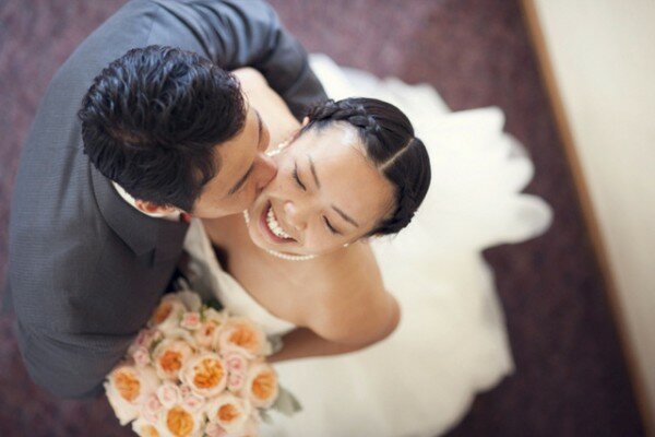 coral anthropologie-inspired wedding by sun and sparrow