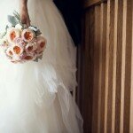 coral anthropologie-inspired wedding by sun and sparrow