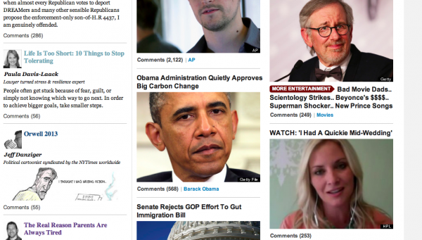 oh lovely day on huff post front page