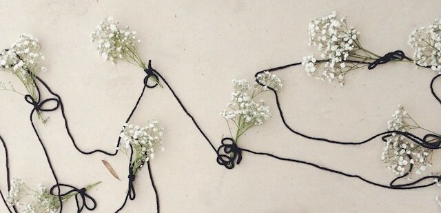 DIY baby's breath garland