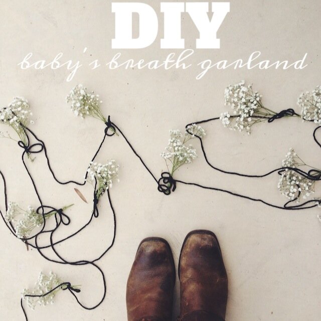 DIY baby's breath garland