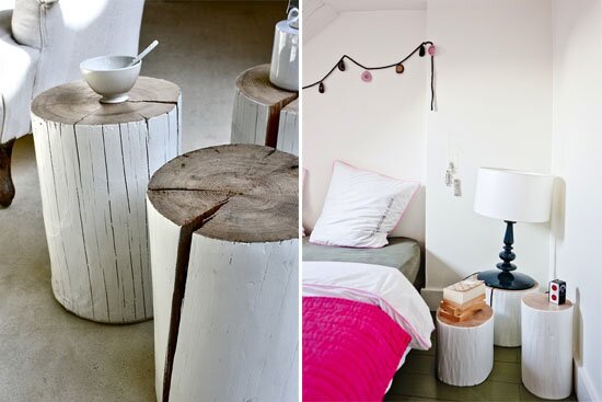 DIY tree stump tables | ohlovelyday.com