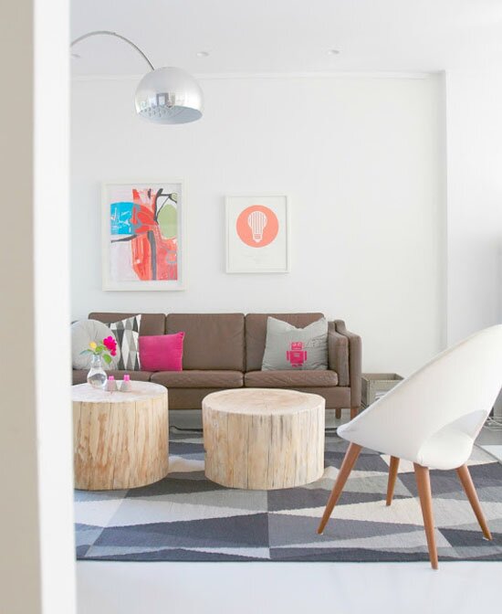 DIY tree stump tables | ohlovelyday.com