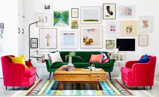 Gallery Wall styling on Oh Lovely Day | Design & Styling by Em Henderson via Oh Joy