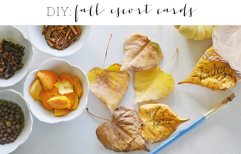 DIY Fall Escort Cards | Oh Lovely Day