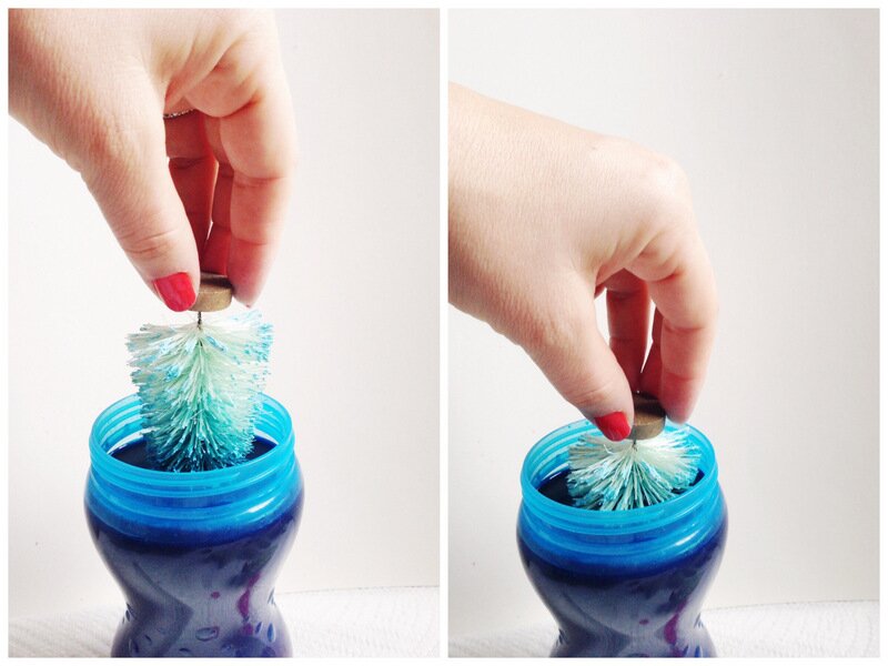 How To Make Colorful Bottle Brush Trees | Dip Dye Trees | Oh Lovely Day