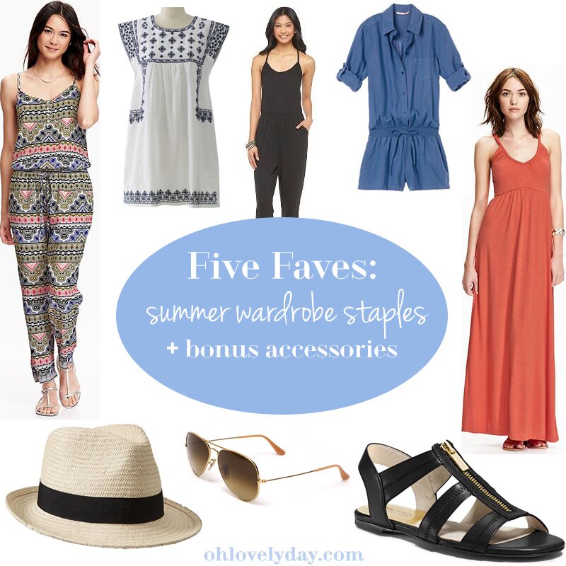 Five Favorites: Summer Wardrobe Staples and Accessories | Oh Lovely Day