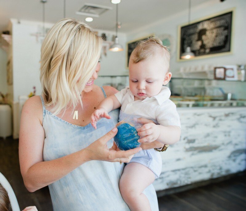 Oh Lovely Day gender reveal at Milk Jar Cookies | photos by Hazelnut Photography & Film by SparkStory