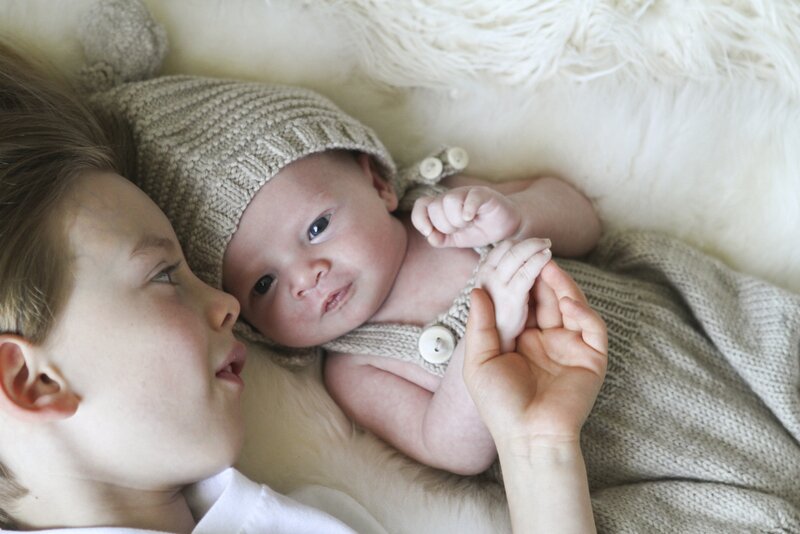 Quincy's Newborn Session + brother photos | Oh Lovely Day