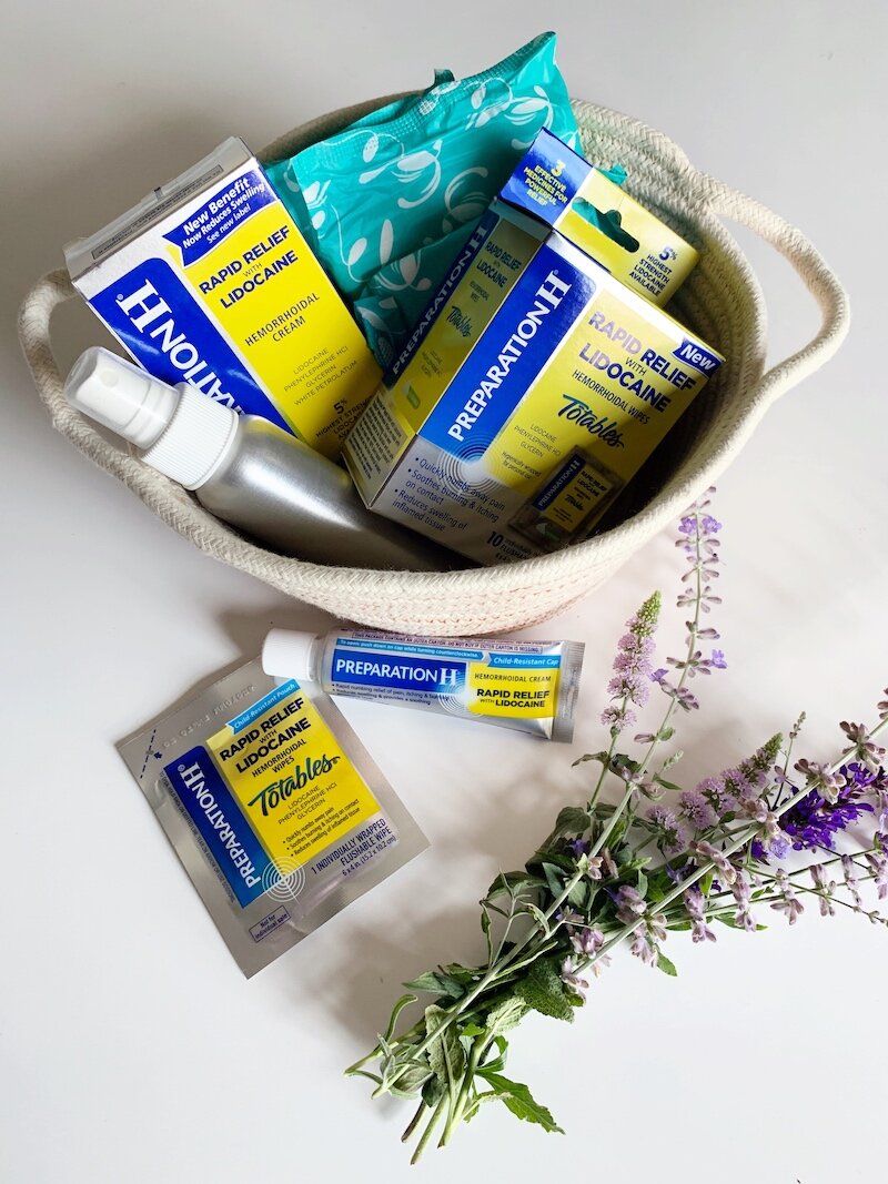 Creating a postpartum bathroom survival kit