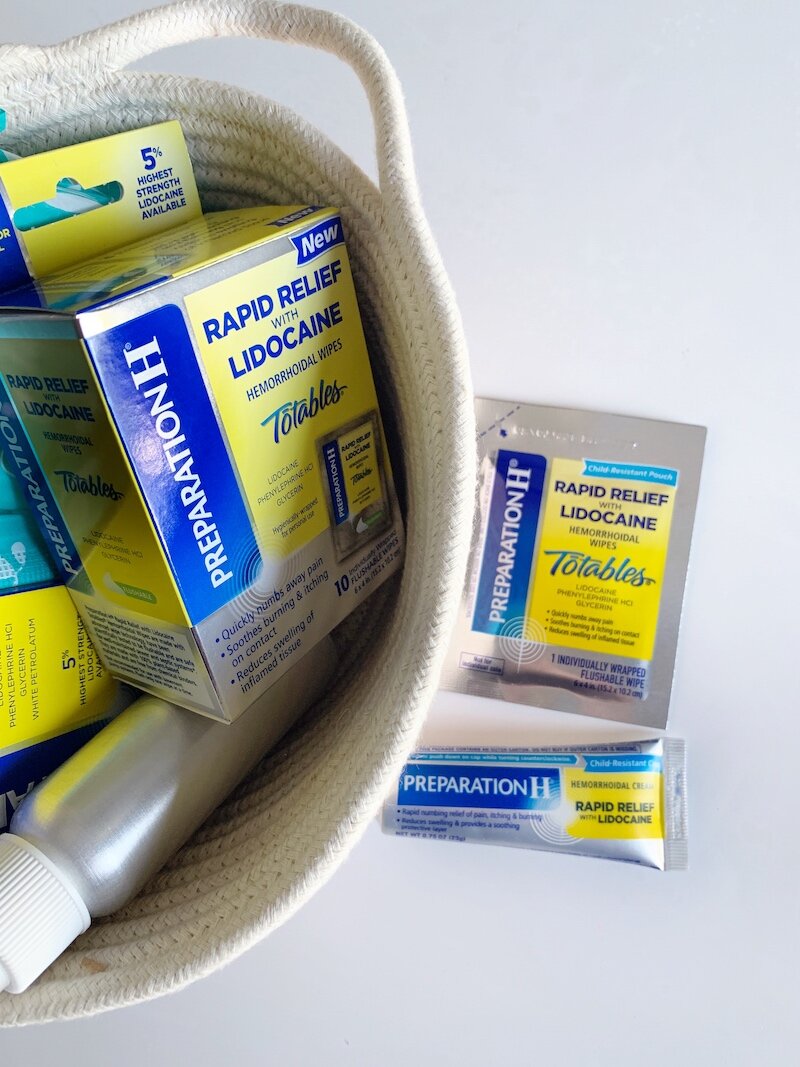 Creating a postpartum bathroom survival kit